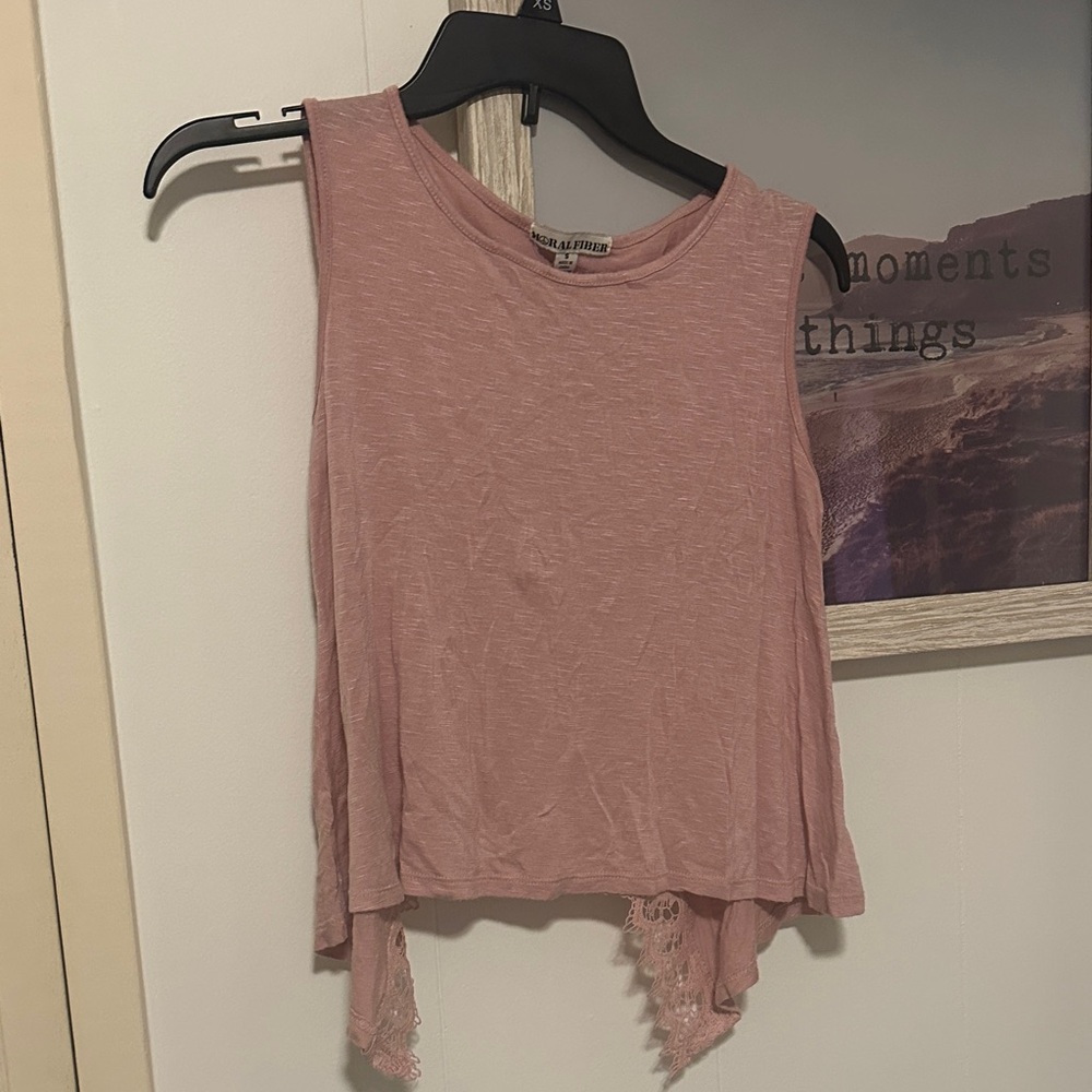 Size Small Moral Fiber Pink Mauve Tank Top